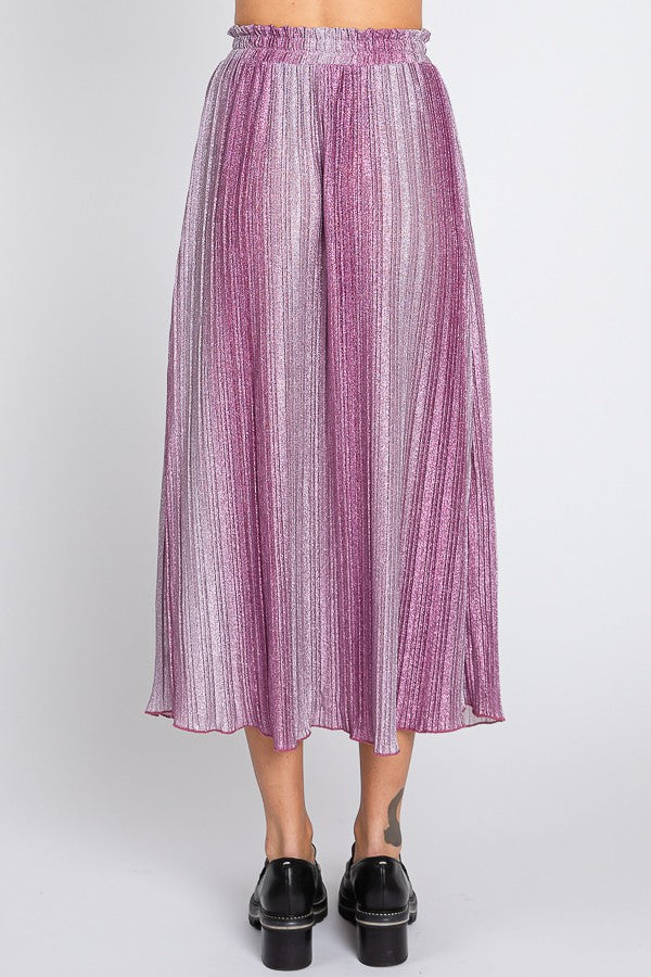 Pleated Glitter Maxi Skirt (Small - 3XL)
