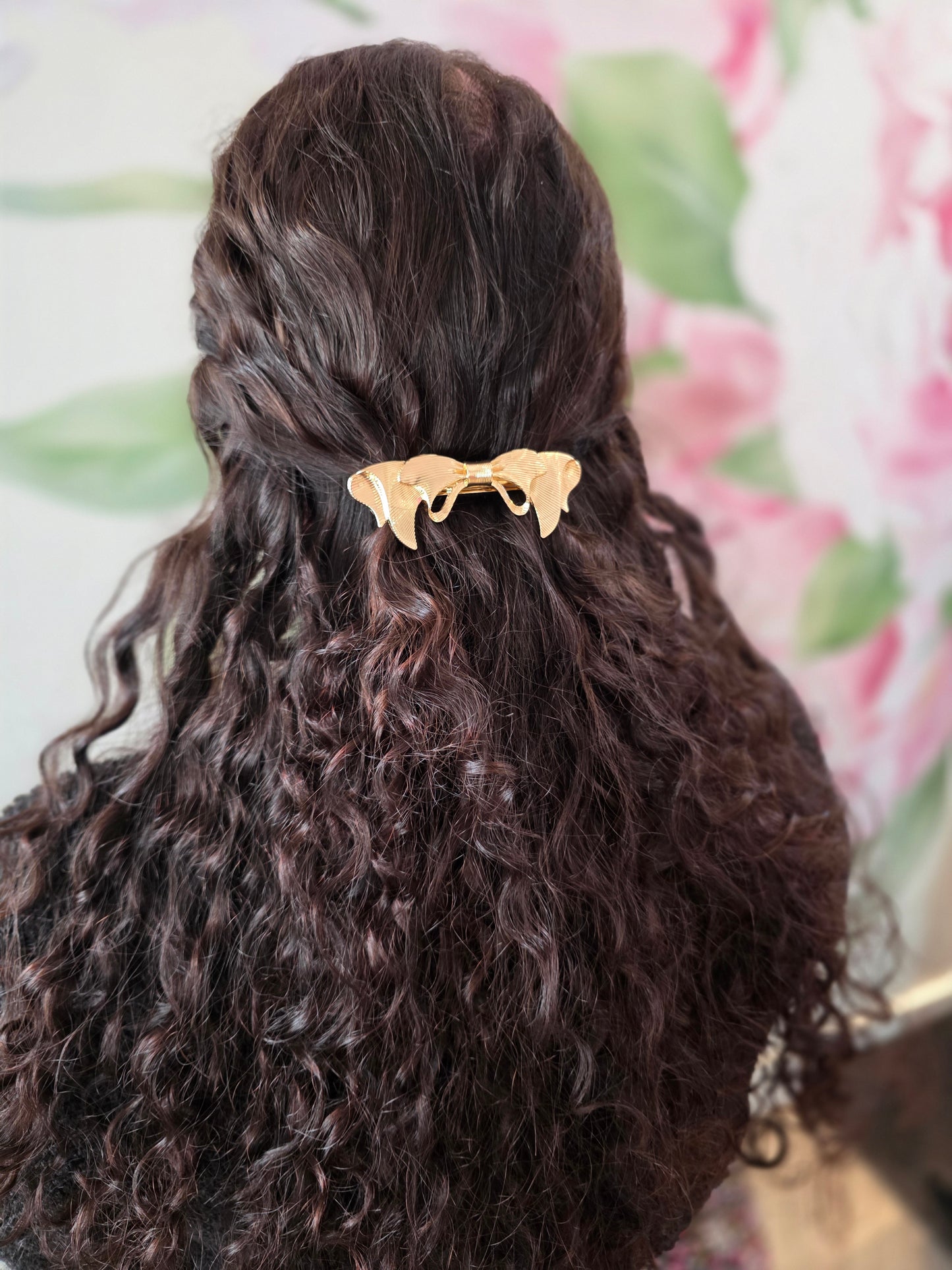 Metal Bow Barrette Clips (Silver or Gold)