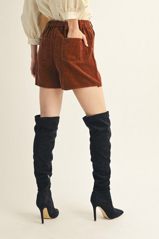 Brown Corduroy Skort