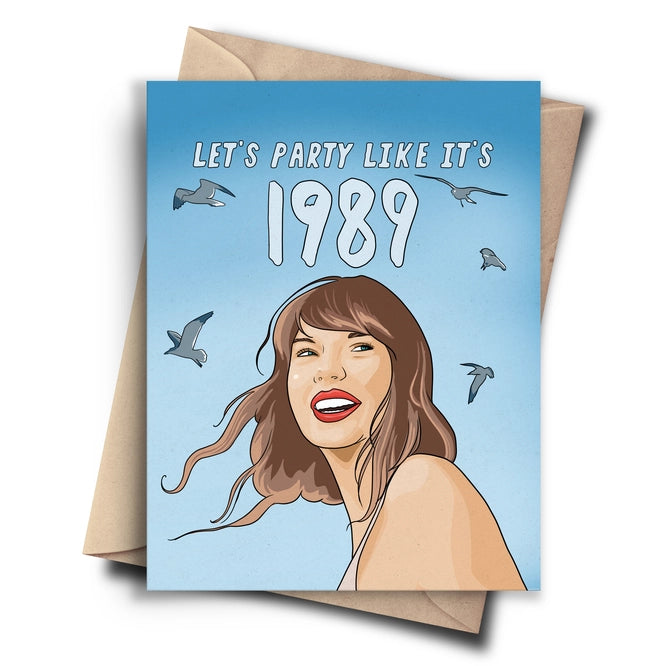 "Let's Party Like It's 1989" Taylor Swift Birthday Card