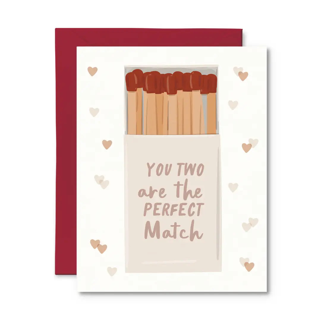 *Canadian Brand* "You Two Are The Perfect Match" Engagement Card