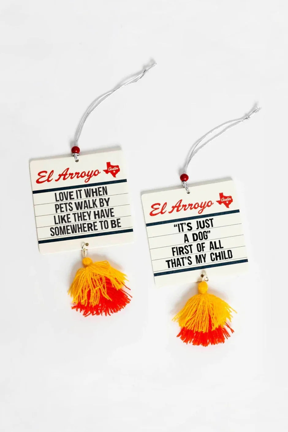 "Just a Dog" Marquee Car Freshener - New Car Scent (2 Pack)