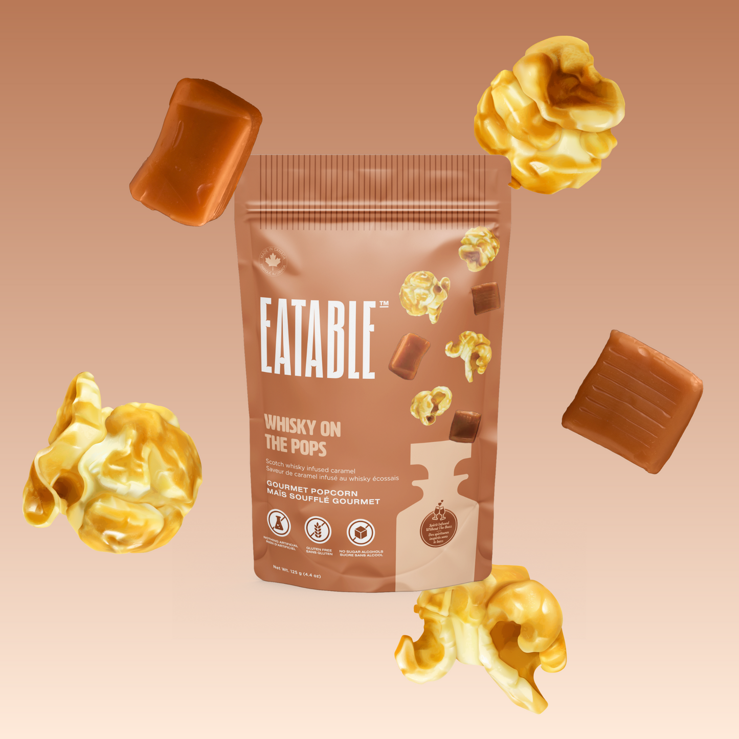 Eatable || "Whisky on the Pops" Gourmet Popcorn 125g
