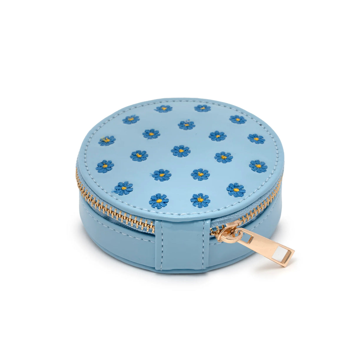 Daisy Embroidered Daily Pill Case