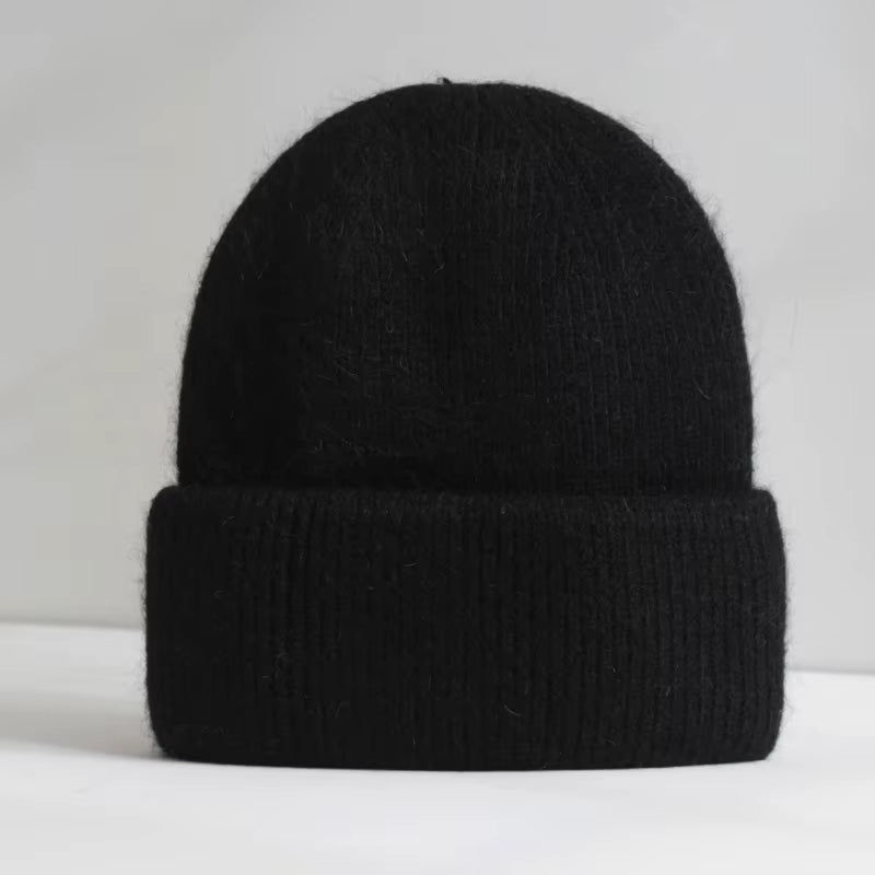 Unisex Thick Cuffed Beanie (Black)