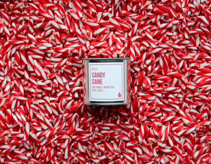 *Canadian Brand* | No. 21 Candy Cane Soy Candle (8oz - Large)