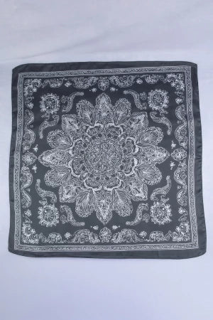 Paisley Mandala Print Square Neck Scarf (2 Colors)