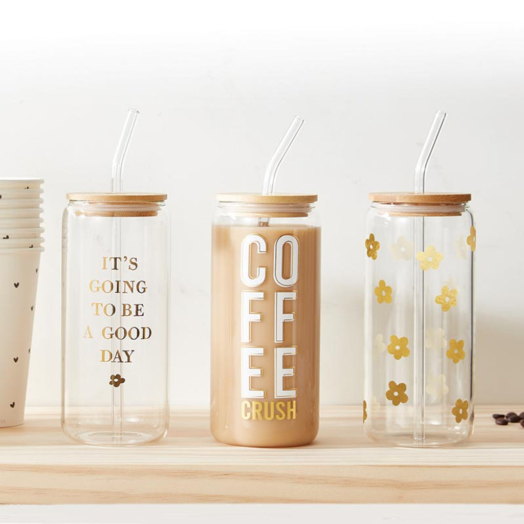 "It's Going to be a Good Day" Glass Cold Brew Tumbler