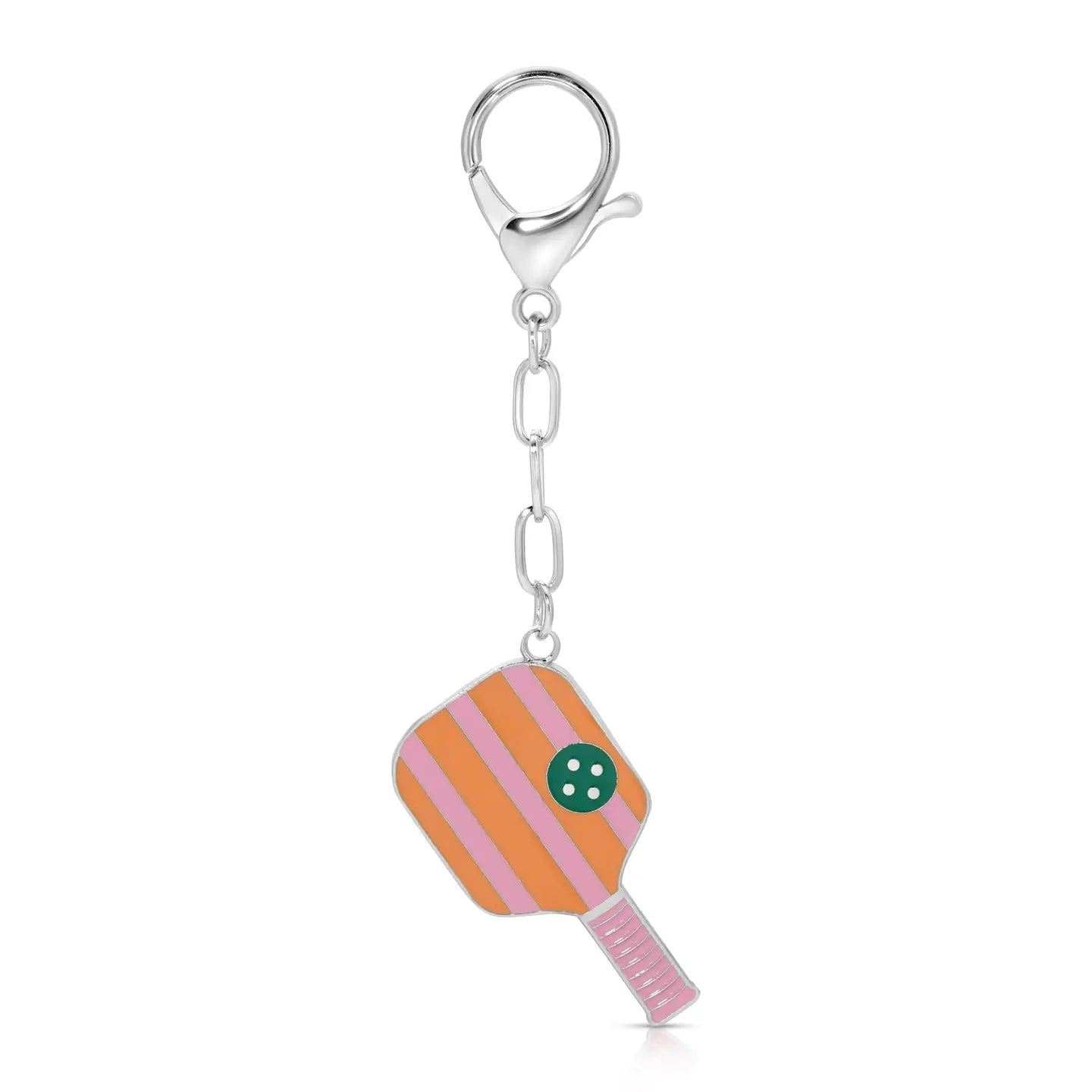 Pickleball Paddle Enamel Bag Charm