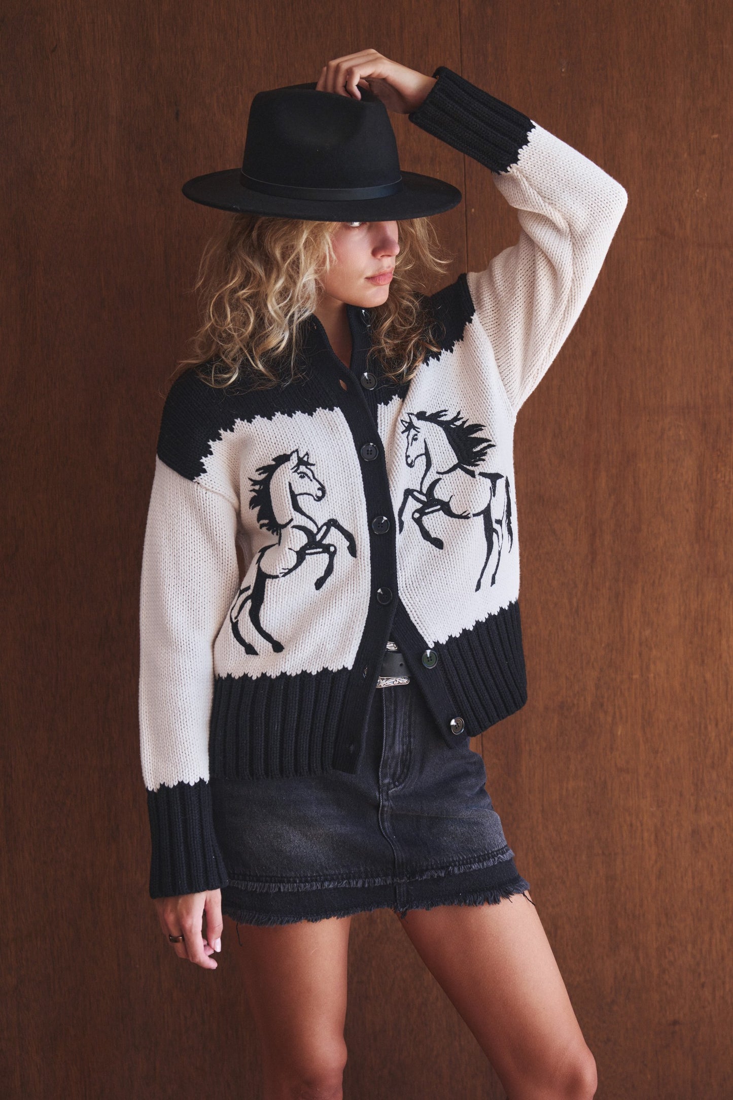 Wild Horses Western Cardigan
