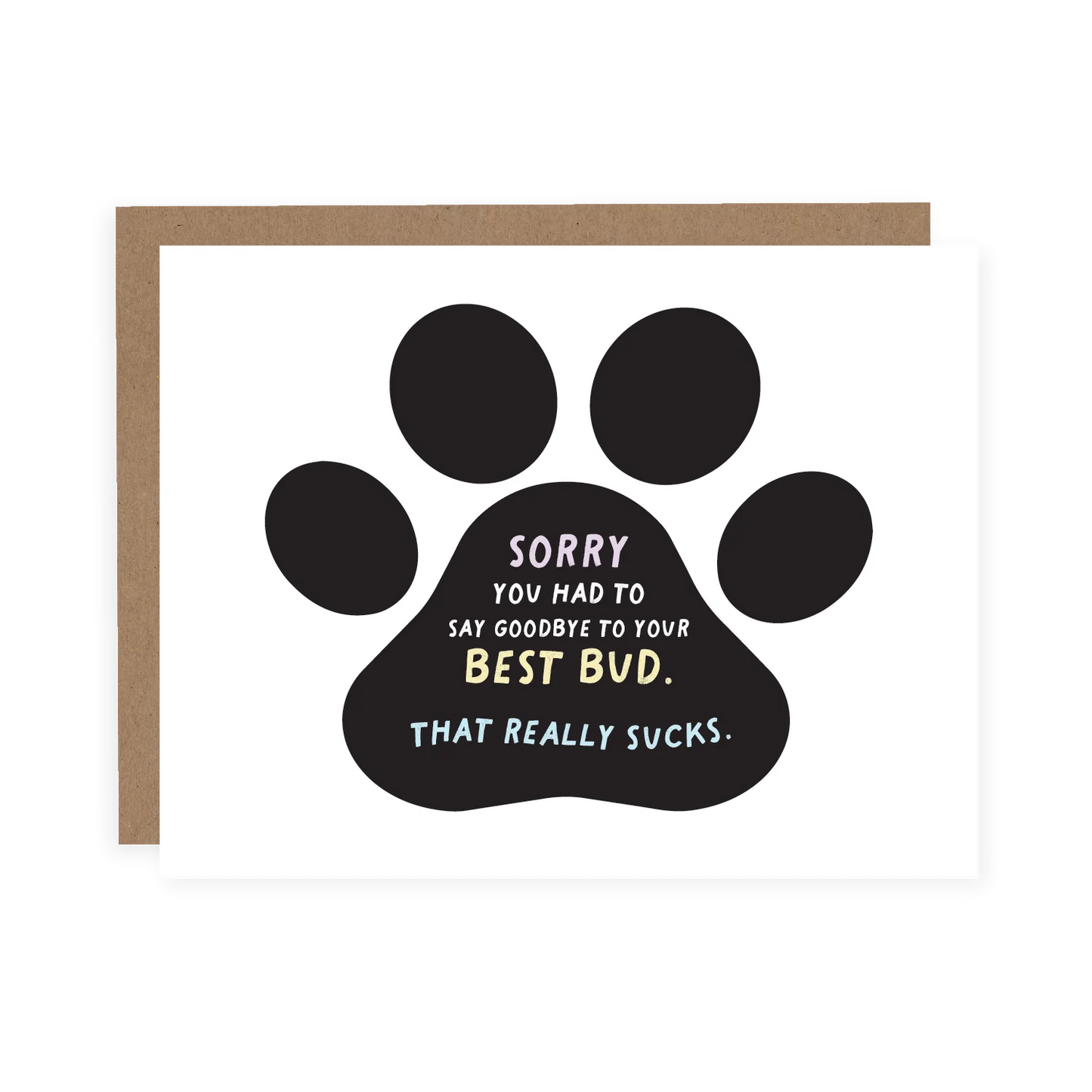*Canadian Brand* | "Sorry You Had to Say Goodbye to Your Best Bud" Pet Sympathy Card