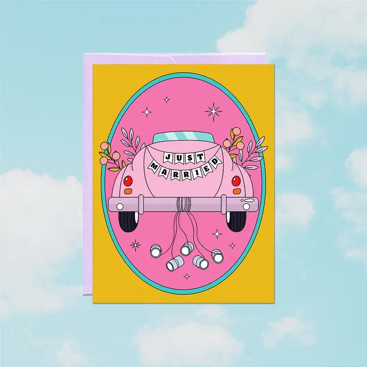 *Canadian Brand* | "Just Married" Wedding Car Card