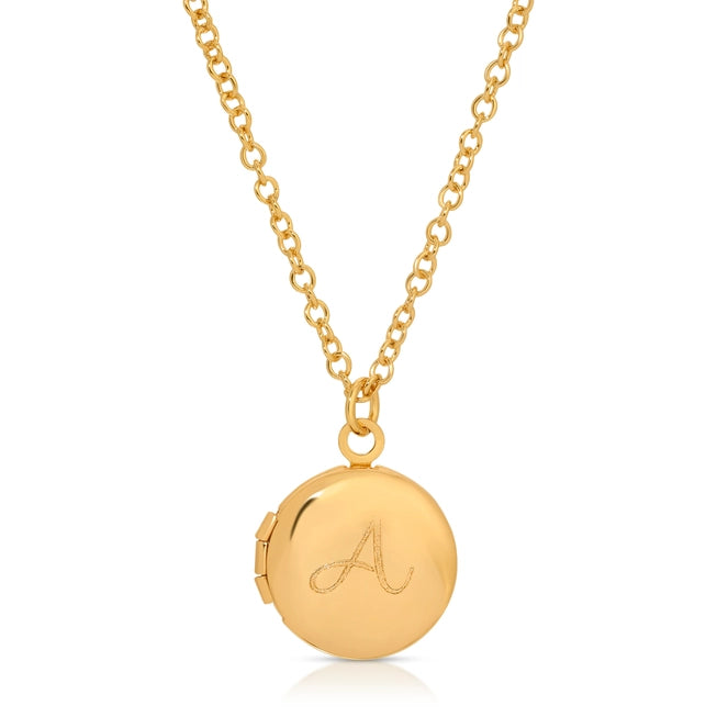Mini Engraved Initial Locket - Choose Your Initial!