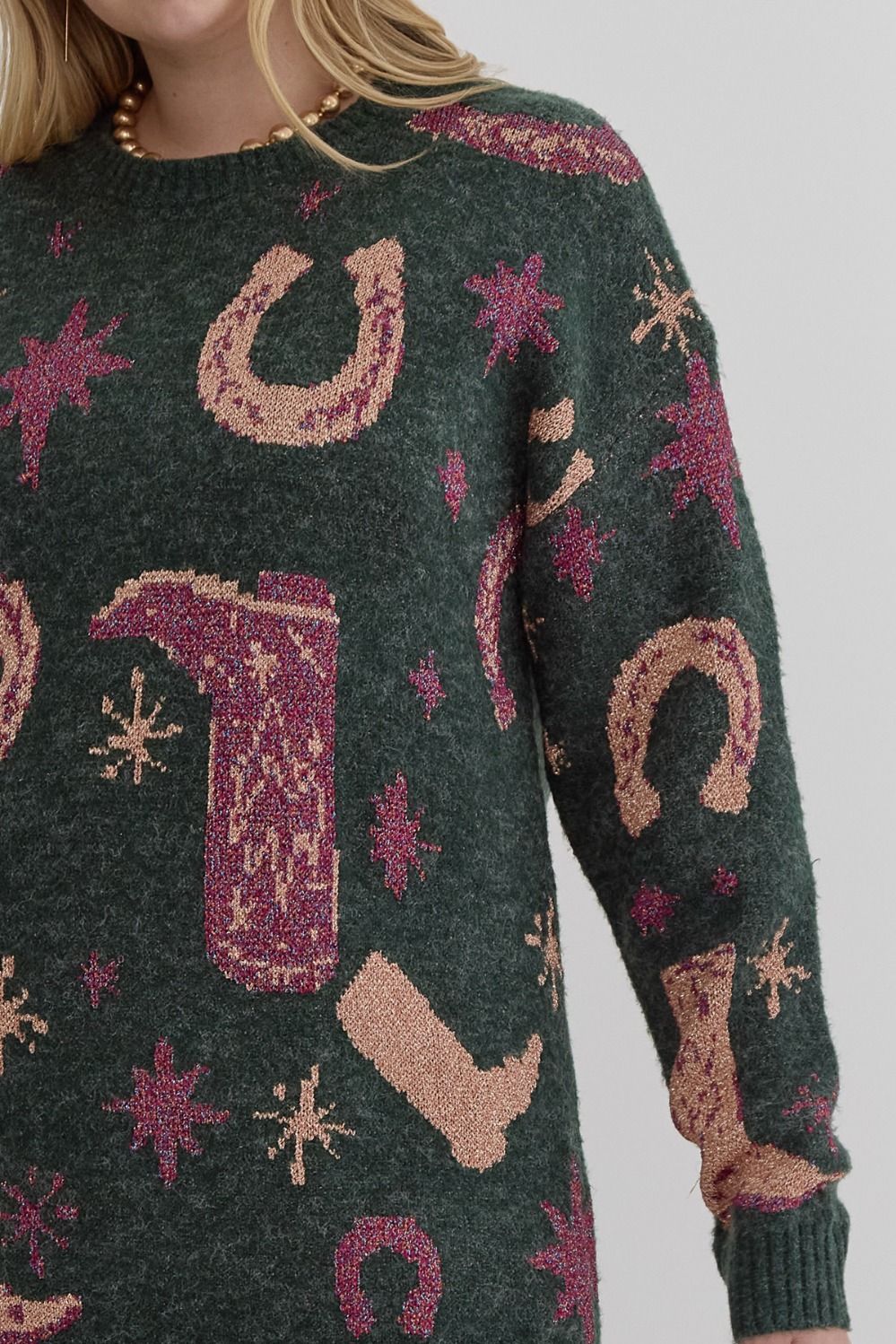 Boots & Horseshoes Sweater (Plus Size)
