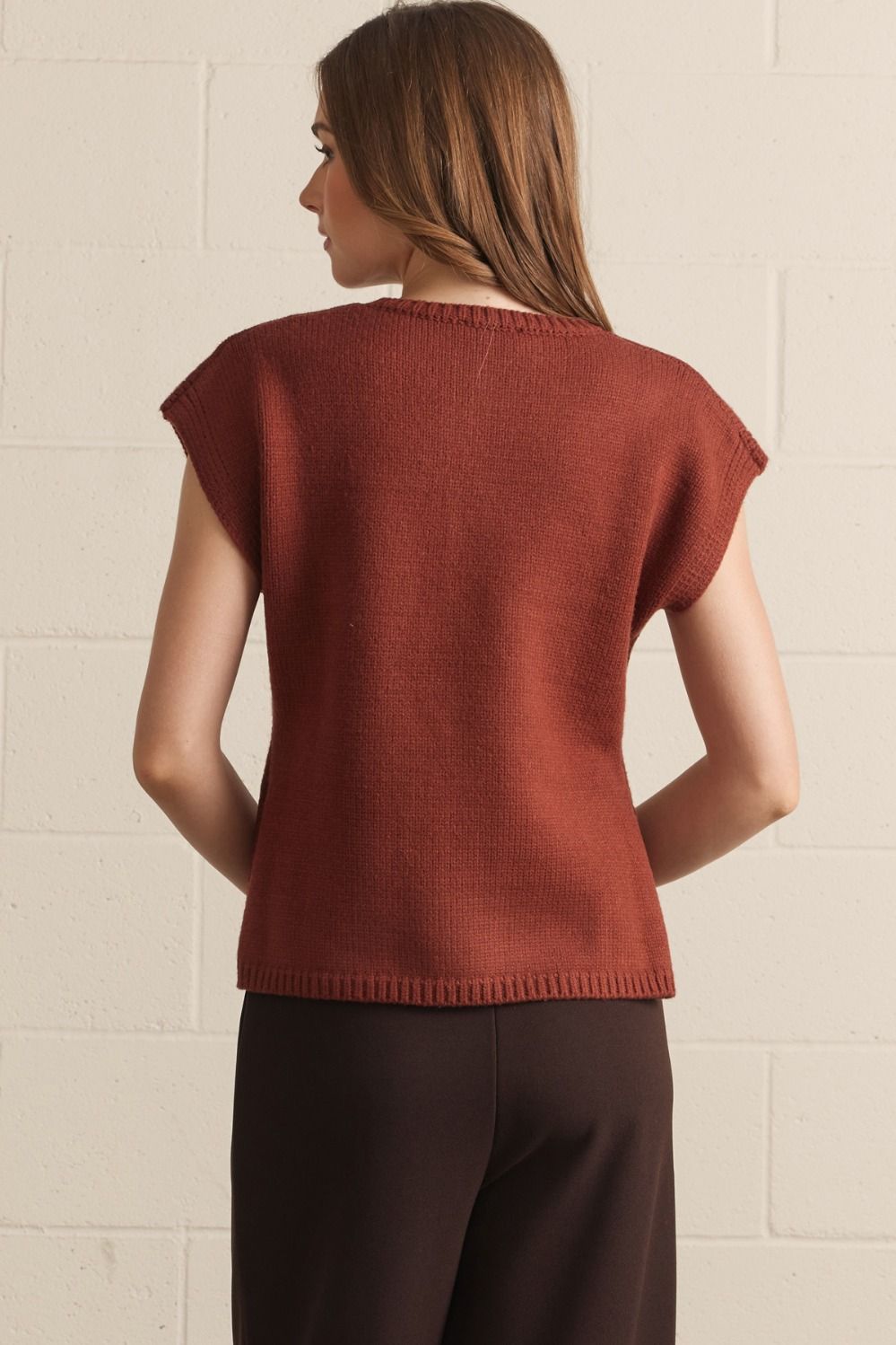 Terracotta Cap Sleeve Sweater