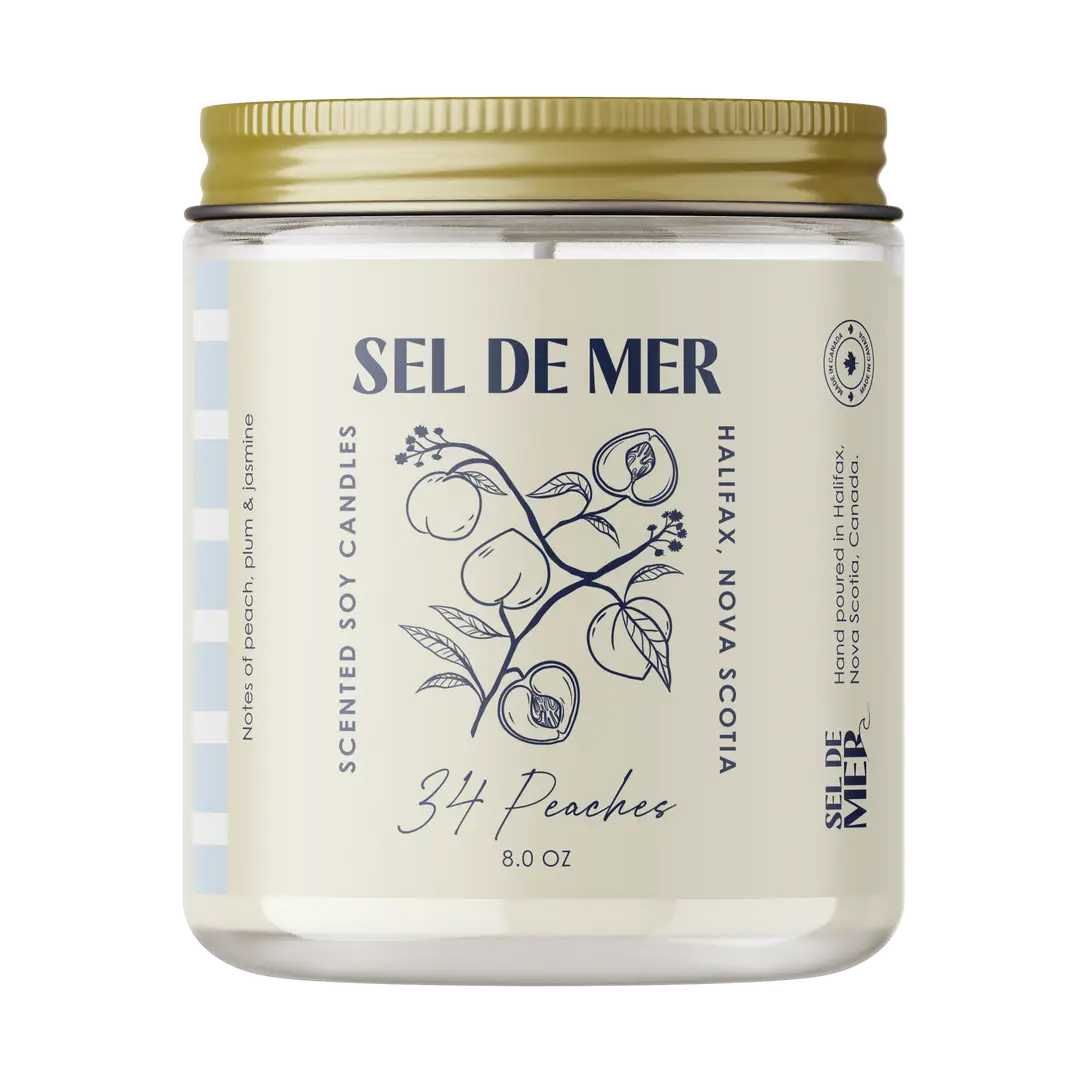 *Canadian Brand* | "34 Peaches" 8oz Soy Candle