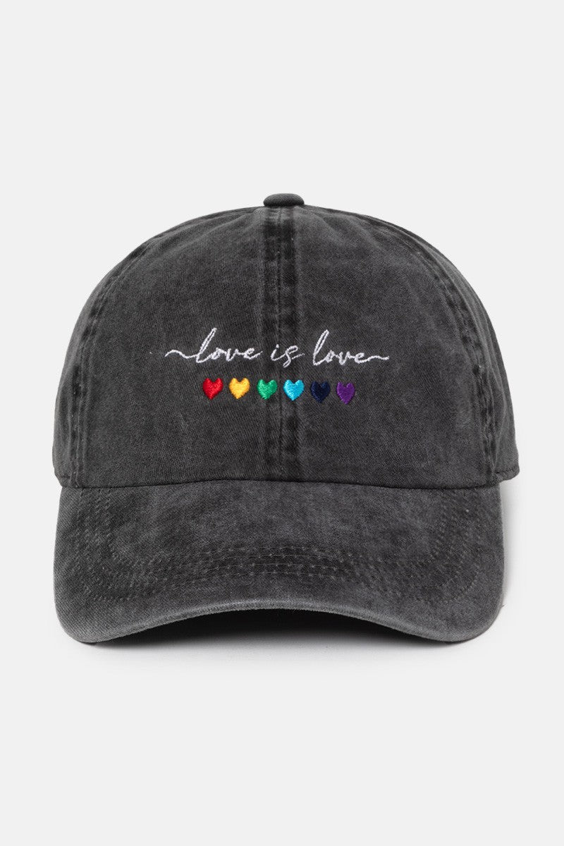 Love is Love Embroidery Baseball Hat