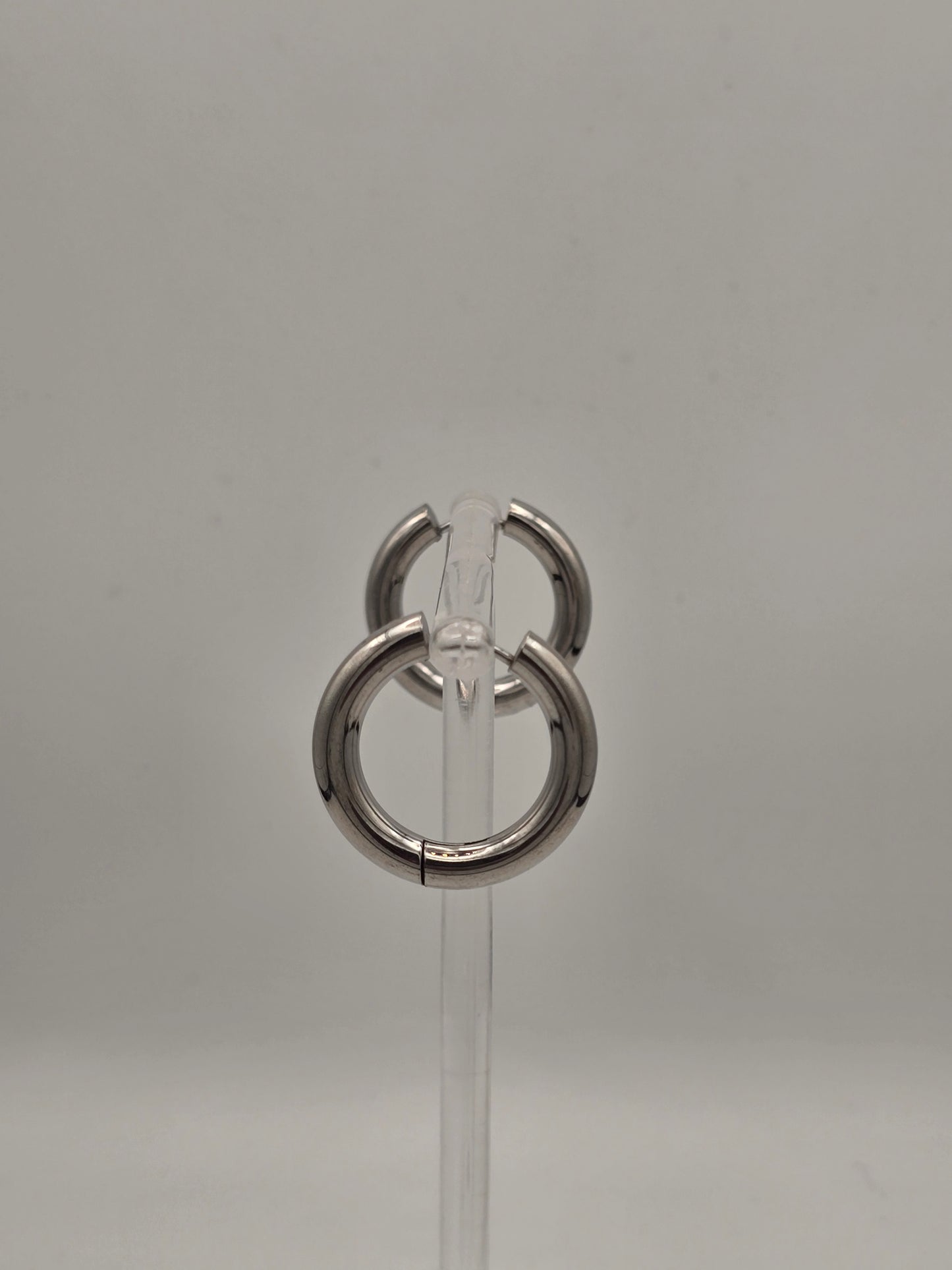 Stainless Steel Thick Hoop Earrings in Gold, Silver or Two-Tone