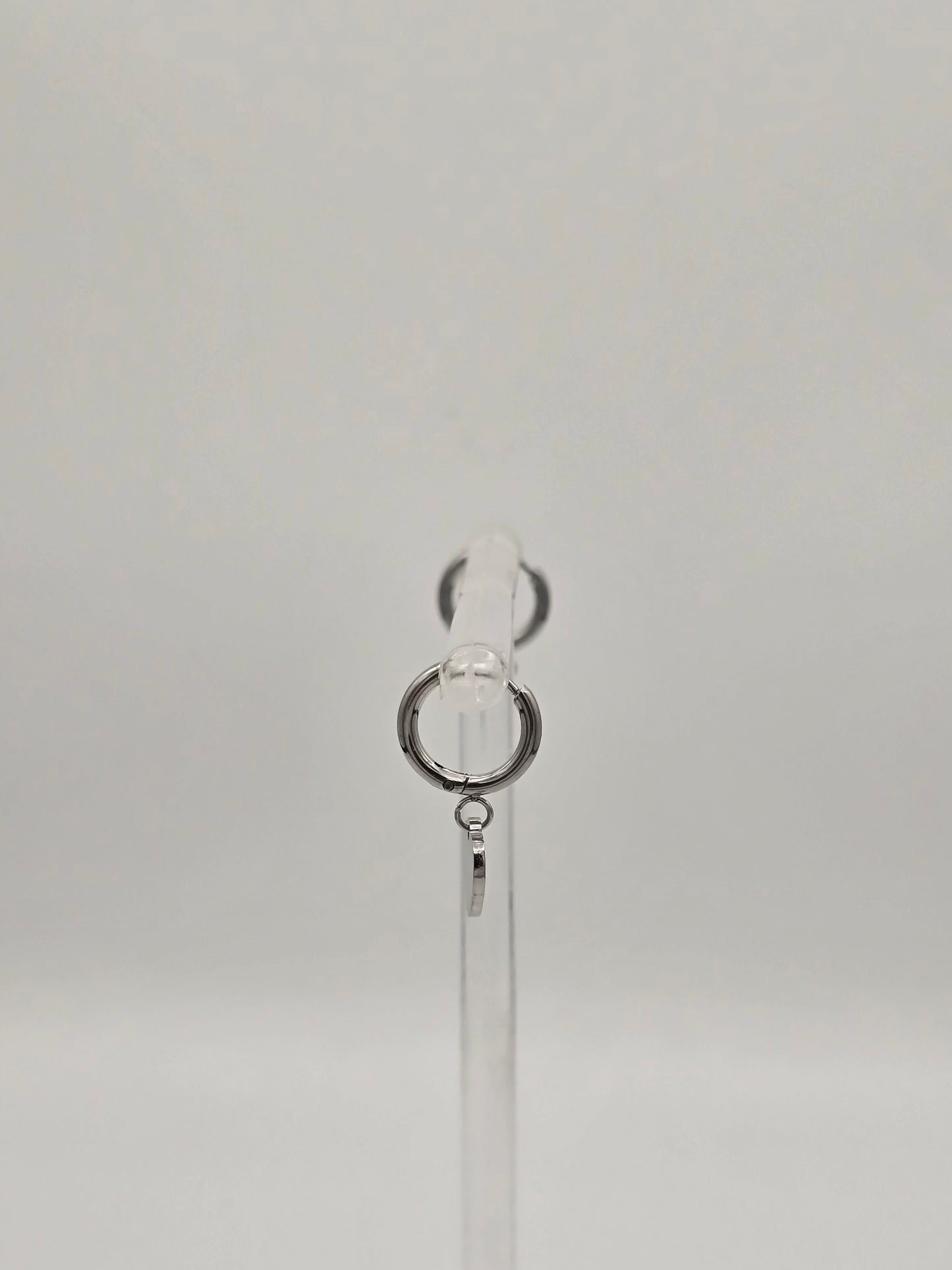 Stainless Steel Flat Heart Hoops Gold or Silver