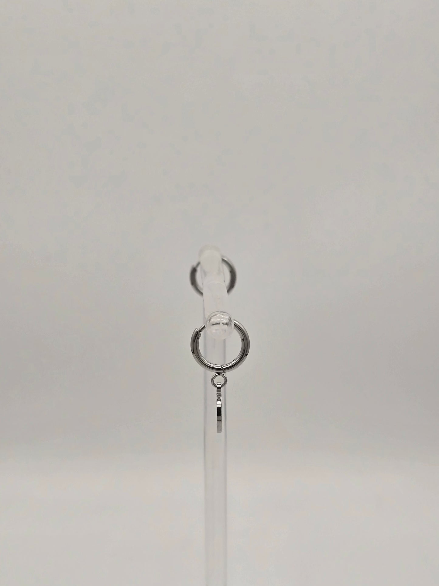 Stainless Steel Smiley Face Hoops in Gold or Silver