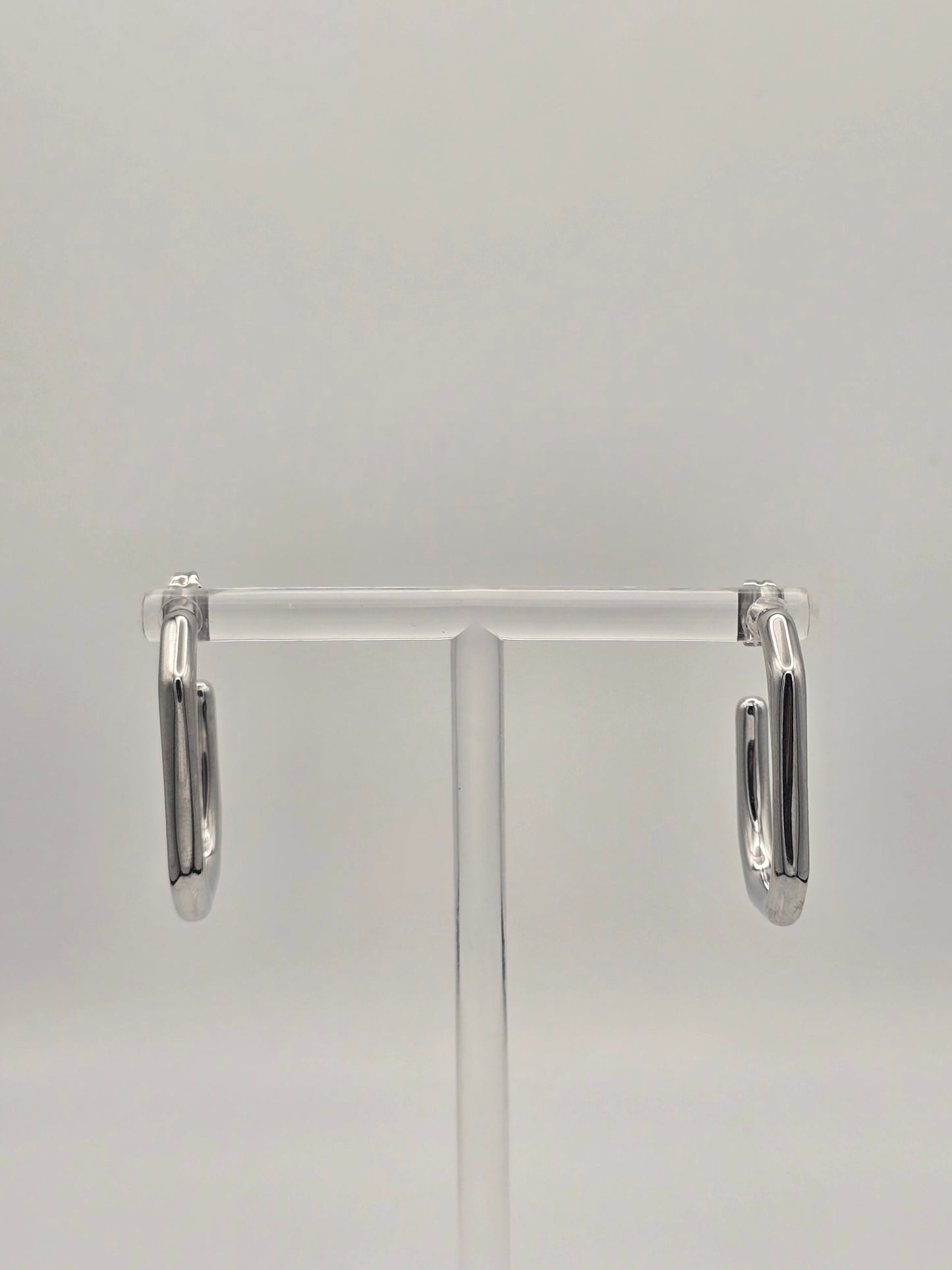 Stainless Steel Open Hoop Earrings