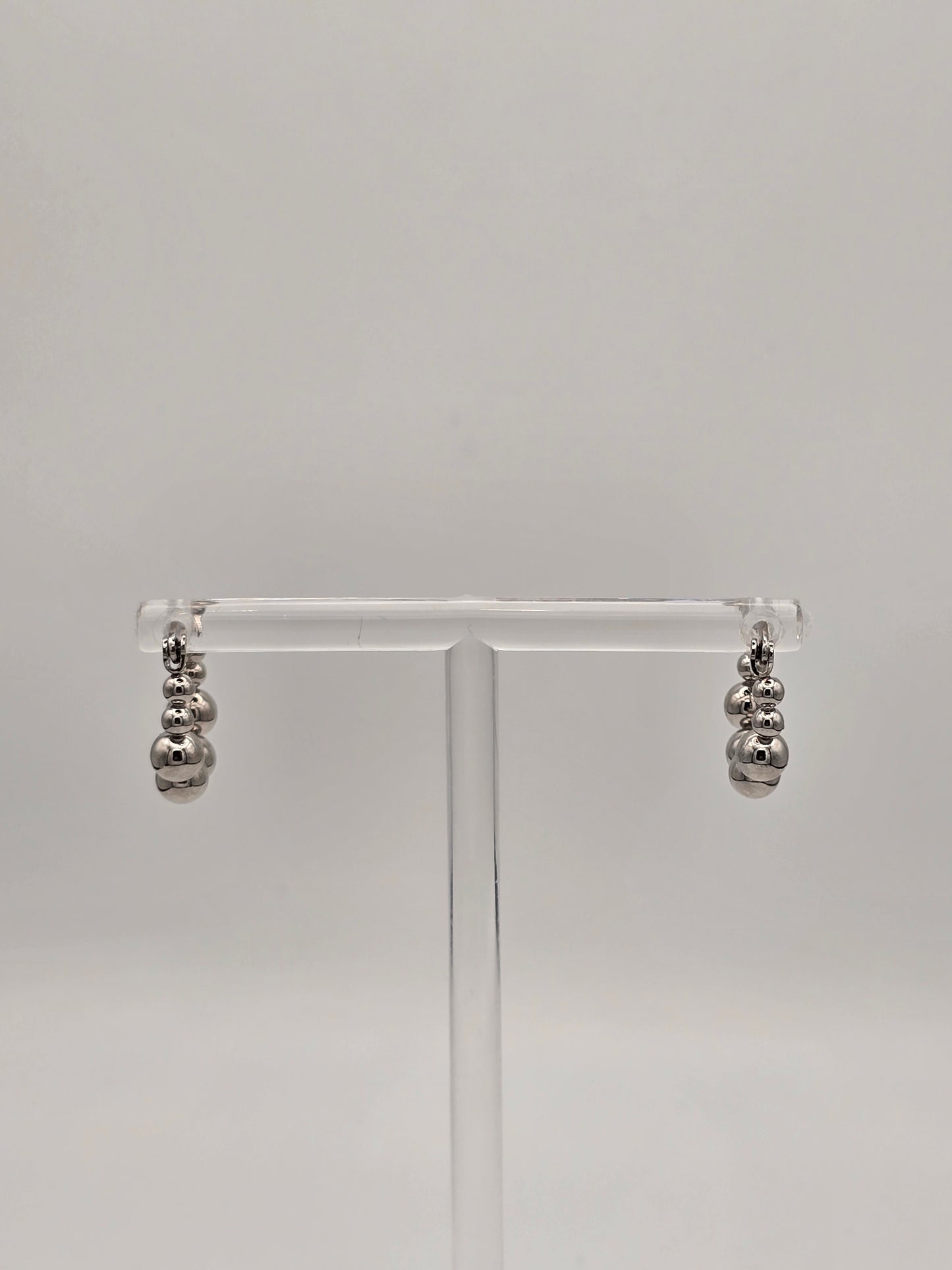 Stainless Steel Small Ball Hoop Earrings Gold or Silver