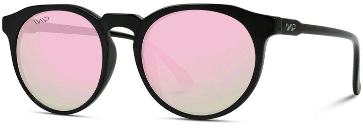 "RET088" Sunglasses || Black Frame / Pink Lens