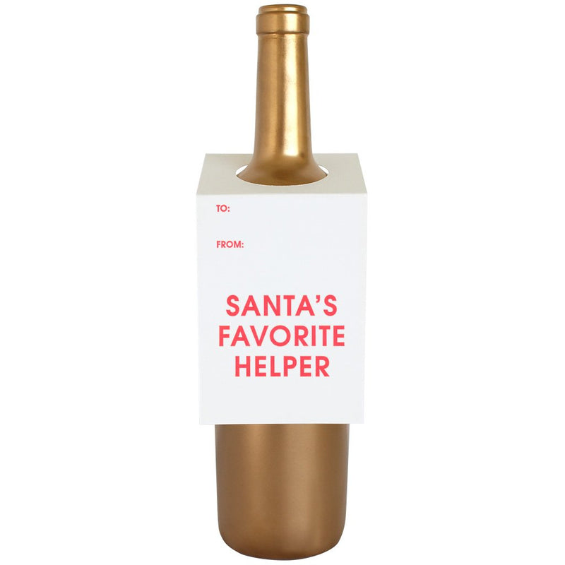 "Santa's Favorite Helper" Wine & Spirit Tag