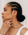EMERY | GOLD HOOPS AND STONES EARRINGS