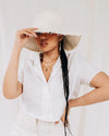 TRELLIS | GOLD CHAINS AND PEARL EARRINGS