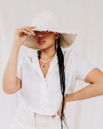 TRELLIS | GOLD CHAINS AND PEARL EARRINGS