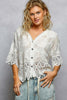 Delicate Floral Embroidery Blouse