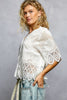 Delicate Floral Embroidery Blouse