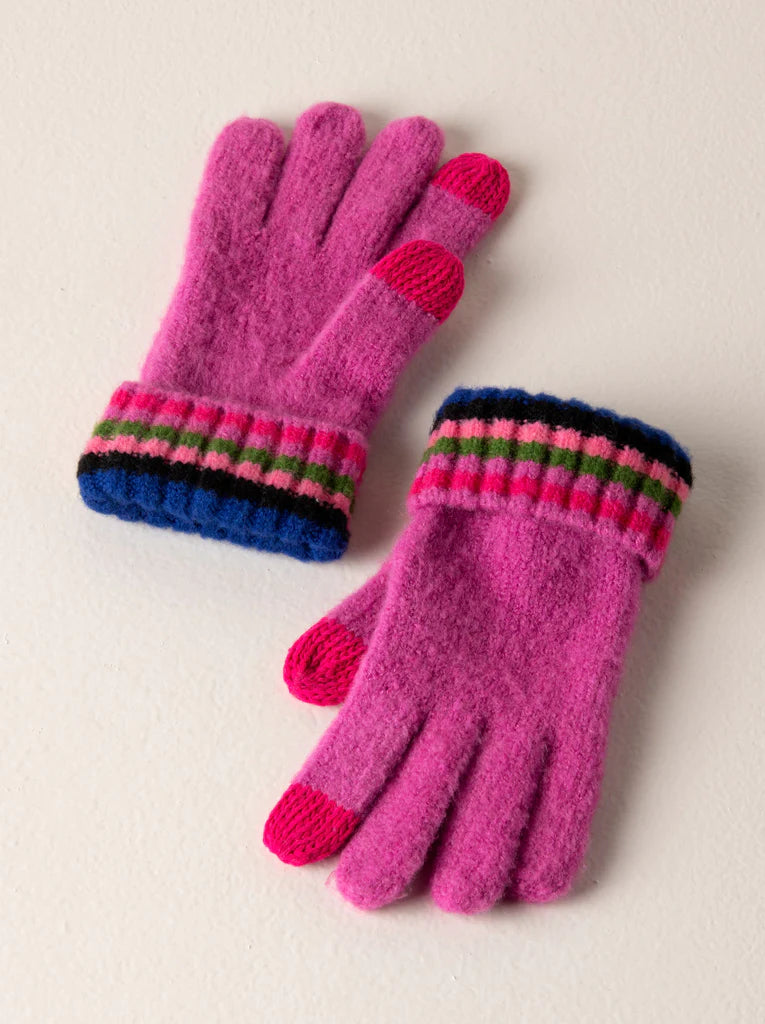 Ronen Touchscreen Gloves - Magenta