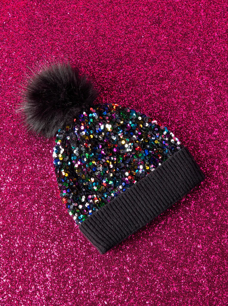 Fiesta Sequin Hat - Black
