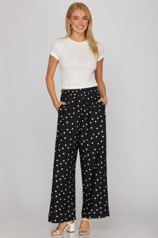 Side Pocket Polka Dot Pants
