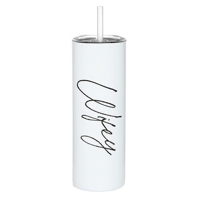 "Wifey" Skinny Tumbler w/ Straw