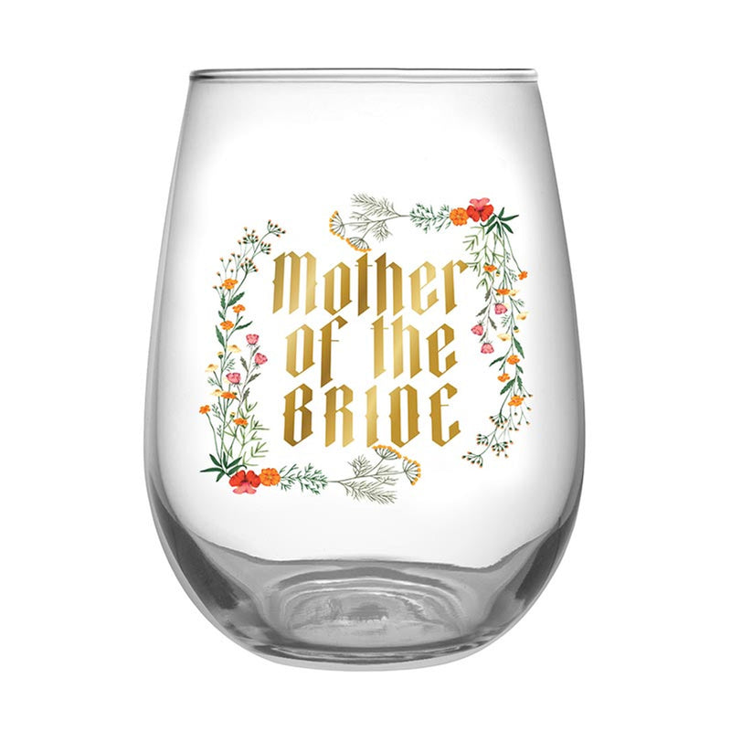 "Mother of the Bride" 20oz Stemless Wine Glass