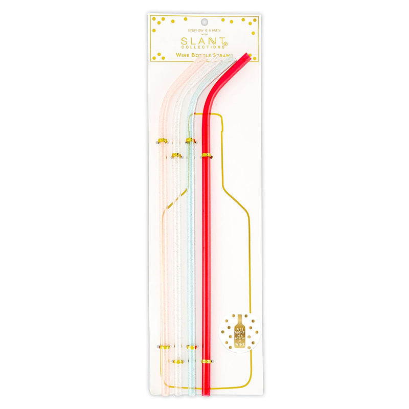 Wine Bottle Straws || Set of 4