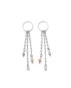 CHARLIE | SILVER HOOP & STONES EARRINGS