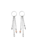 CHARLIE | SILVER HOOP & STONES EARRINGS