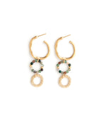 EMERY | GOLD HOOPS AND STONES EARRINGS