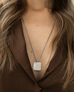 EMPOWER | SILVER SQUARE WOMAN PENDANT NECKLACE