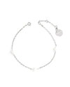 FRISCO | SILVER DELICATE PEARL ANKLET