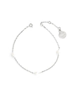FRISCO | SILVER DELICATE PEARL ANKLET