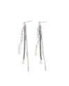 TRELLIS | SILVER CHAINS AND PEARL EARRINGS