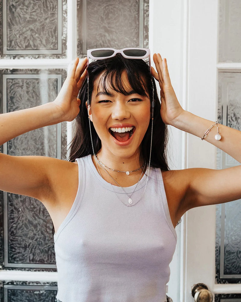 ARKO | SILVER SHORT LAYERED PEARL NECKLACE