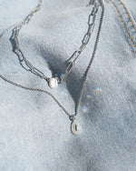 ARKO | SILVER SHORT LAYERED PEARL NECKLACE