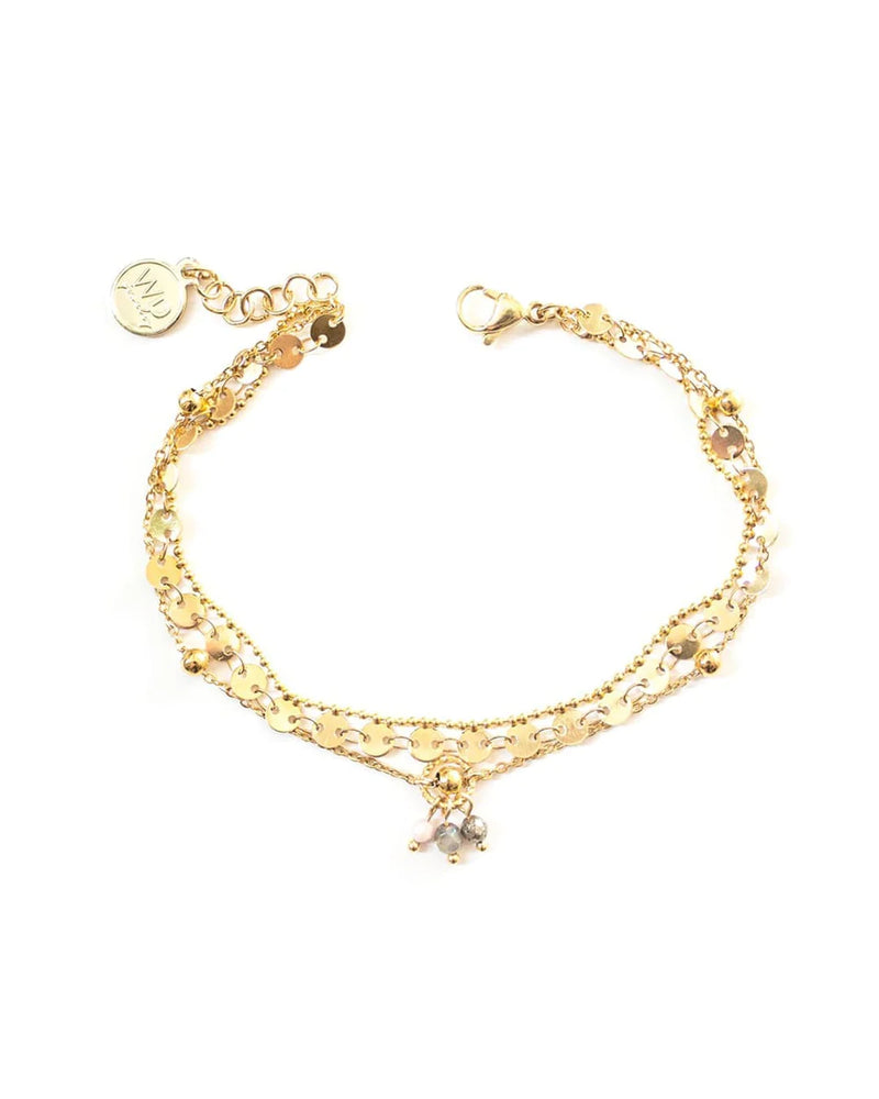 BELLA | GOLD MULTI-STRAND CHARM ANKLET