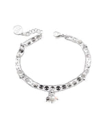 BELLA | SILVER MULTI-STRAND CHARM ANKLET